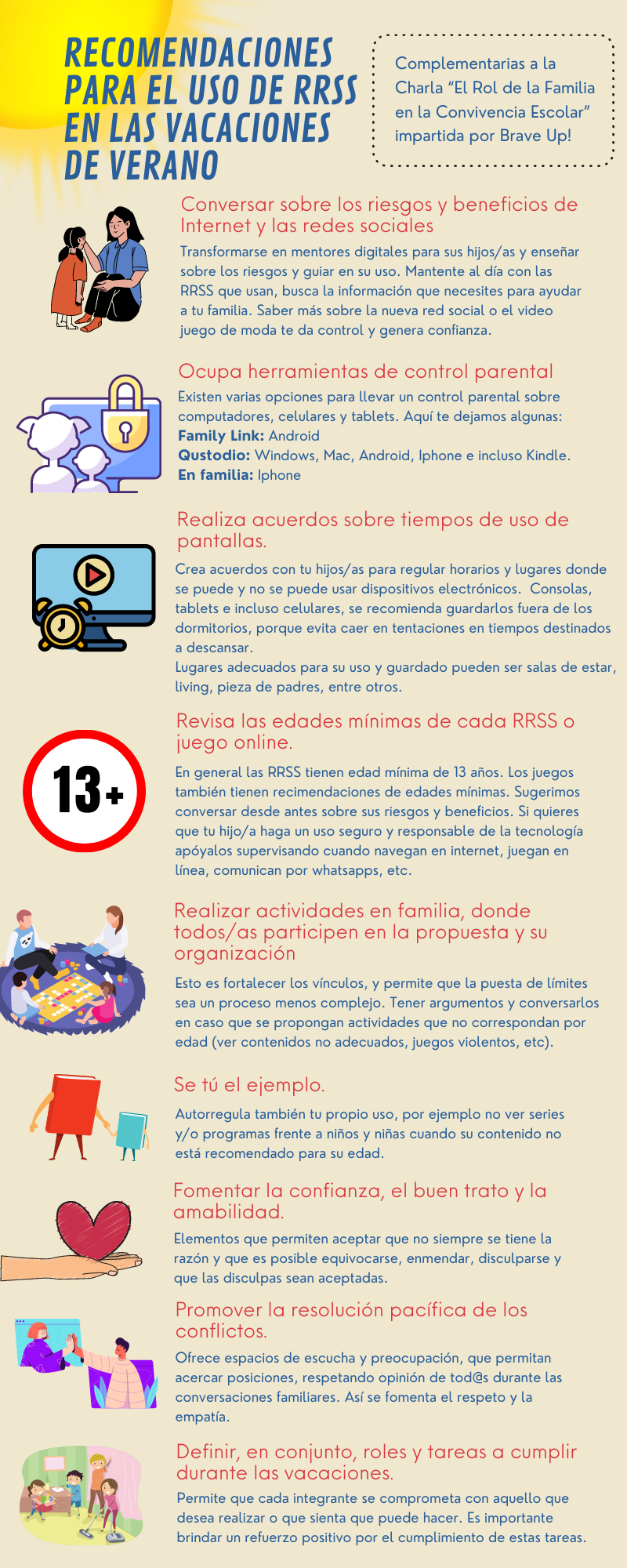 Infografía RRSS convivencia